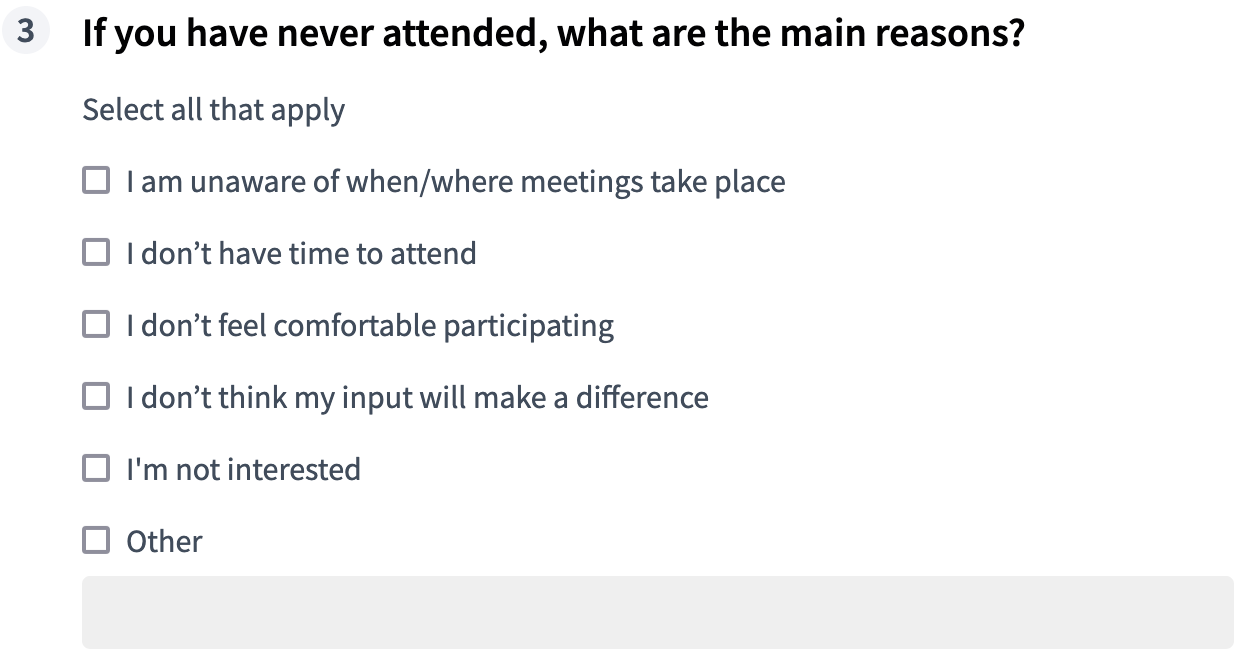 Multiple option type - frontend