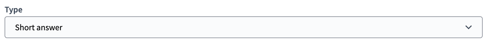 Short answer type - backend